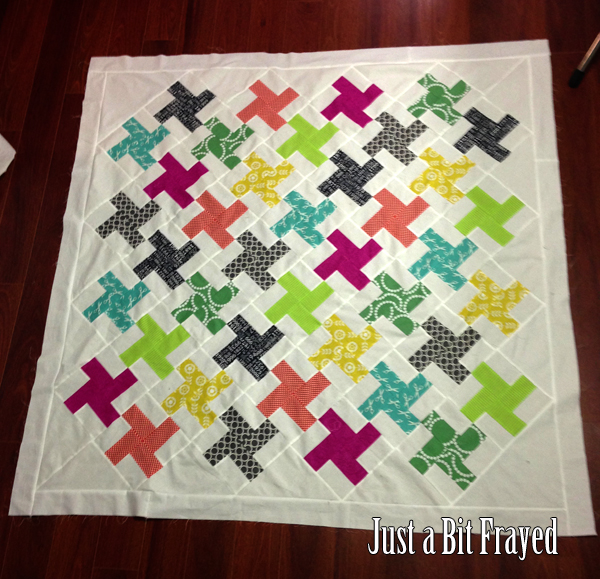 Pinwheel Quilt Top by Just a Bit Frayed